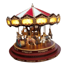 Lu3038n-enfeite Natalino Carrosel Musical Luxo, com Movimento e Luzes, Alimentado a Eletricidade, 11 na internet