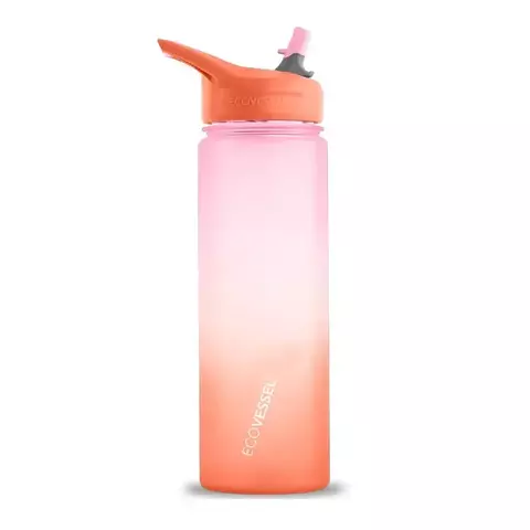 ECOVESSEL WAVE TERMO PLASTICO TRITAN LIBRE BPA BPS CORAL SANDS 24 oz/ 709 ml