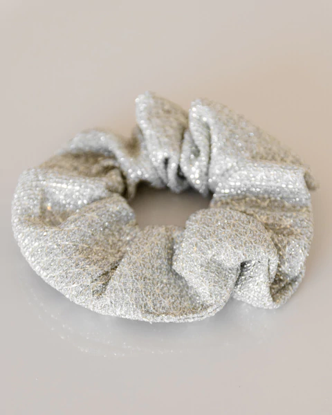 Elástico Scrunchie Prata - comprar online
