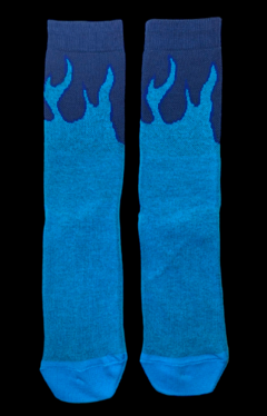 MEDIAS FULL BLUE FLAMES