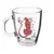 taza de vidrio estampada