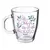 taza de vidrio estampada
