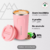 vaso termico coffe con pantalla led color rosa