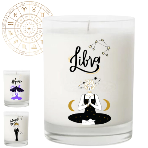 12 Velas Aromatizada Signos Zodíaco Ascenda 1 Vela Por Mês Para Seu Signo - loja online