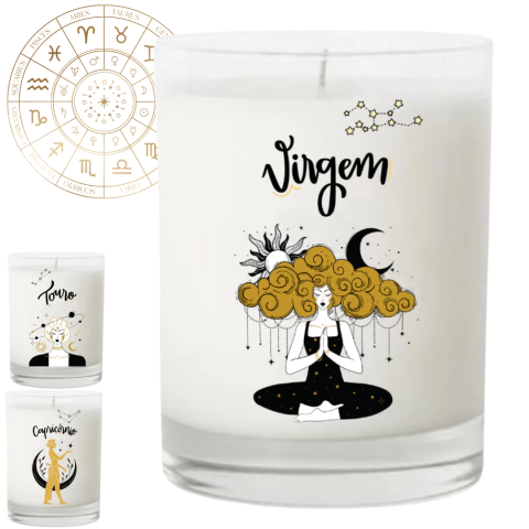 12 Velas Aromatizada Signos Zodíaco Ascenda 1 Vela Por Mês Para Seu Signo - comprar online