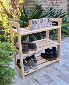 Zapatero Organizador De Pino - Garage Muebles