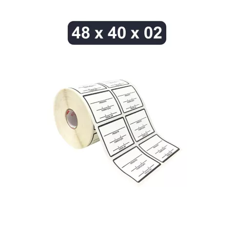 Etiqueta Adesiva Fabricação Validade Anvisa, 48x40 mm - 1600 Etiquetas