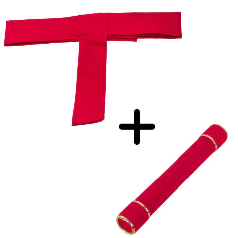 KIT FAIXA + CANUDO JUVENIL - Vermelho