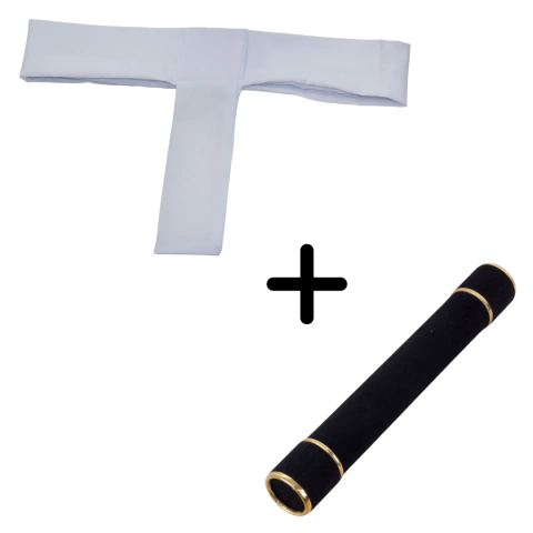 KIT FAIXA + CANUDO INFANTIL - Branco