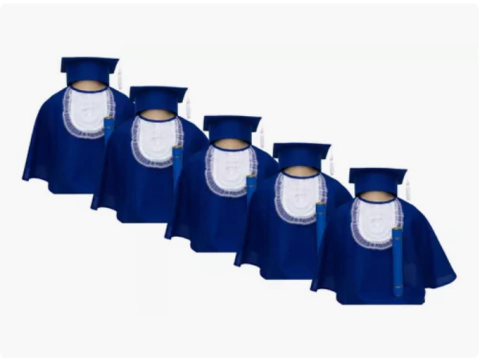 KIT 25 MEIA BECA INFANTIL (COM CAPELO E CANUDO) - comprar online