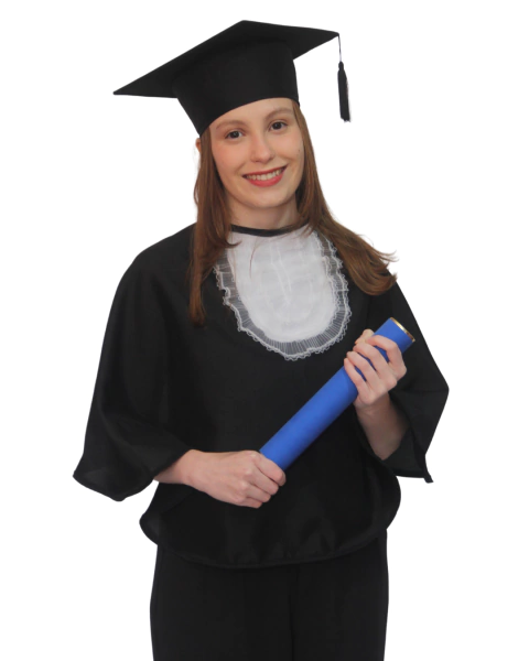 KIT MEIA BECA DE FORMATURA JUVENIL (Com Capelo e Canudo) - comprar online