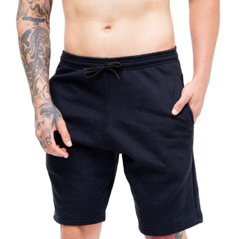 Short Bermuda Moletom Masculino Preto