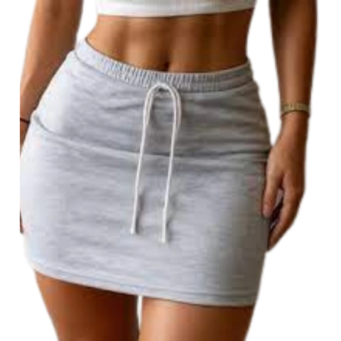 Saia Moletom Feminina Lisa Cinza - comprar online