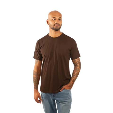 Camiseta Camisa Slim Masculina Marrom - comprar online