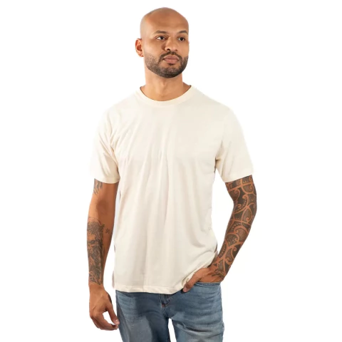 Camiseta Camisa Slim Masculina Off white - comprar online