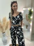 Conjunto Feminino croped com bojo + calça pantalona tamanho G Preto - comprar online