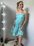 vestido feminino verão alcinha com bojo floral verde tamanho M