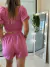 Conjunto Feminino verão alfaiataria croped + short saia tamanho M lilas na internet