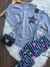 Conjunto juvenil menina inverno meia estação cinza blusa manga comprida + legging cotton - loja online