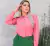 blusa camisa feminina social manga comprida tamanhoGG Cor rose - comprar online