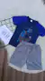 conjunto infantil navio menino verão Calção + camiseta (tamanho 3)