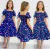 vestido infantil verão menina floral azul tamanho 4