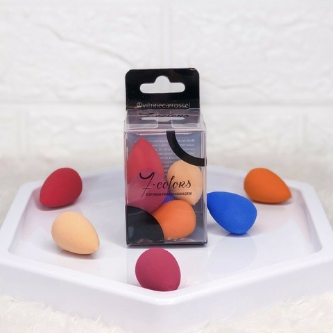 Kit 5 Mini Esponjas Seven Colors