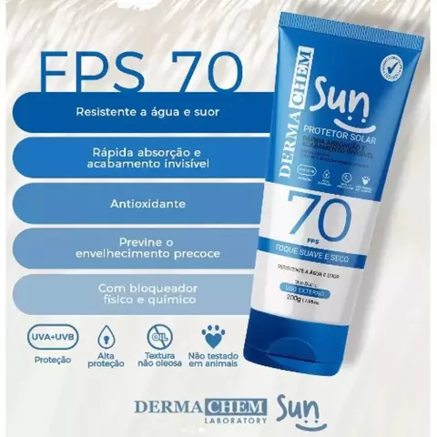 Protetor Solar FPS 70 Dermachem