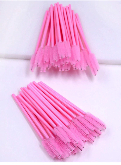 Escova para Cilios e Aplicador de Rimel Descartável 50 Unidades