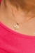 Colar Life Tree Semi Joia Banhado 18 k