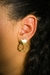 Brinco Heart Circle Semi Joia Banhado 18 k