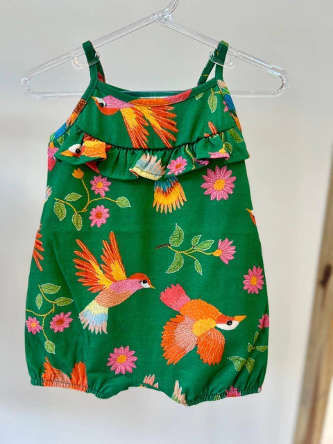 Banho de Sol M Malha Passaros - Verde - comprar online