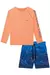 CAMISETA ML E BERMUDA LARANJA CLARO - comprar online