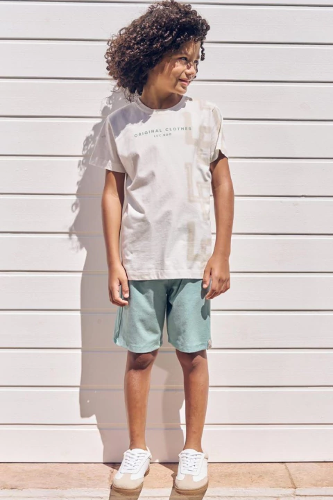 CAMISETA MC E BERMUDA OFF WHITE - comprar online