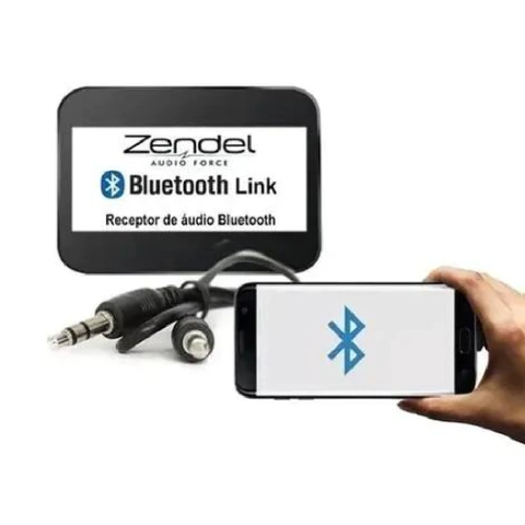 Receptor de Áudio Bluetooth Link 12V com Cabo Extensão P2 - Zendel ZD-BT-LK