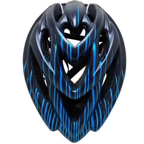 Capacete de Ciclismo PTK Runner - Linha Preto/Azul com Regulador - Bicicleta, Patinete, Roller