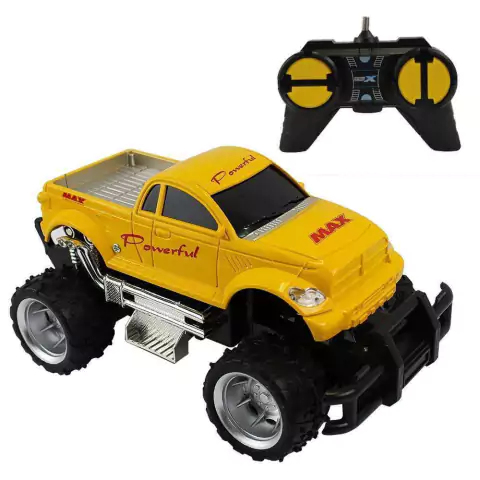 Carrinho de Controle Remoto Brinquedo Pick Up 4 Funções 1:24 Amarelo BW154AM - Importway
