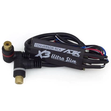 Conversor Adaptador Fios Para RCA Ultra Slim AJK X3 - Alta Para Baixa - Full Range, 7mm de Espessura