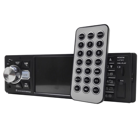 Central Multimidia 1 DIN MP4 Tela 4,2 polegadas Bluetooth FM USB Espelhamentos Tay Tech