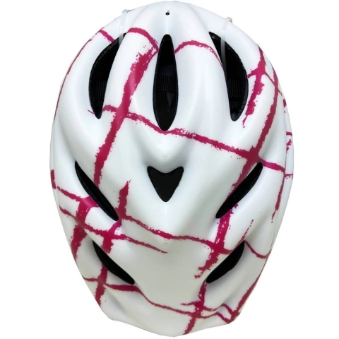 Capacete de Ciclismo PTK Podium Line - Branco/Rosa Fosco com Regulador - Bicicleta, Patinete