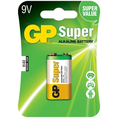 Pilha Bateria 9V Super Alcalina GP Super