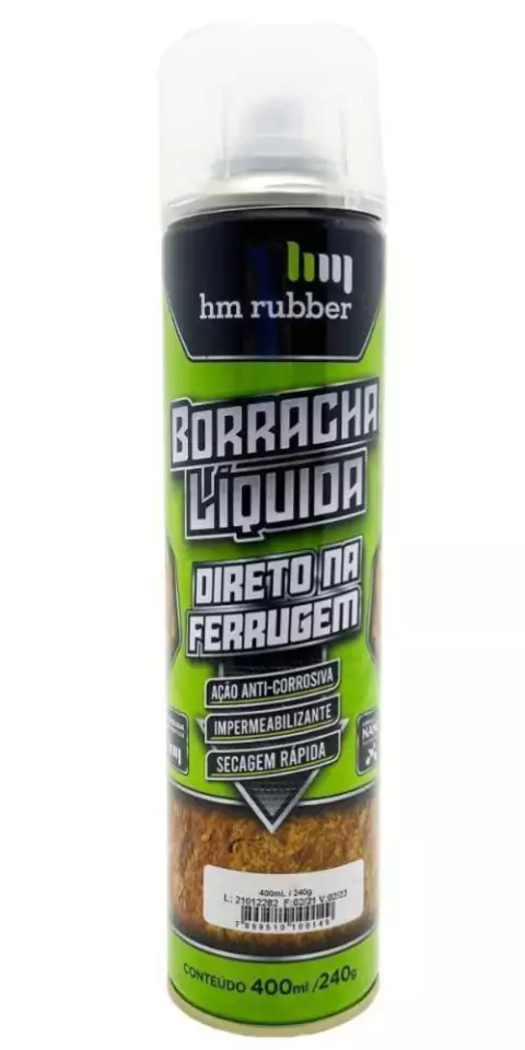 Borracha Líquida Aerosol Impermeabilizante Preto Fosco 400ml - HM Impertech