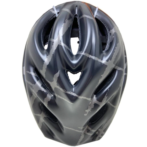 Capacete de Ciclismo PTK Podium Line - Preto/Grafite Fosco com Regulador - Bicicleta, Patinete