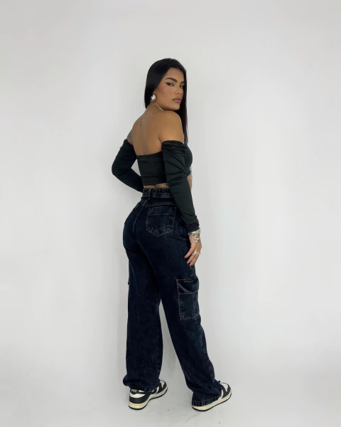 Calça Cargo Jeans - Estonado