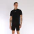 kit Camiseta Running Performance Preta + Bermuda 5 Pockets Preta