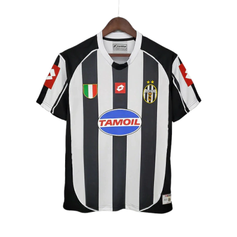 Camisa Juventus Retrô 2002/2003 Preta e Branca - Lotto
