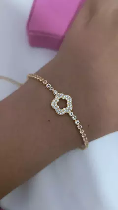 PD001 - Pulseira flor cravejado - comprar online