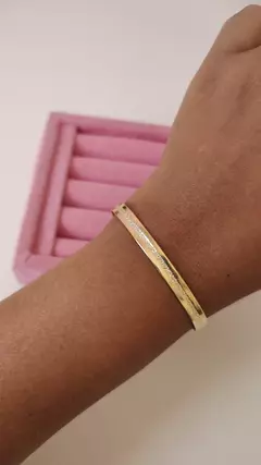 BR0007- Bracelete com friso brilhante - comprar online