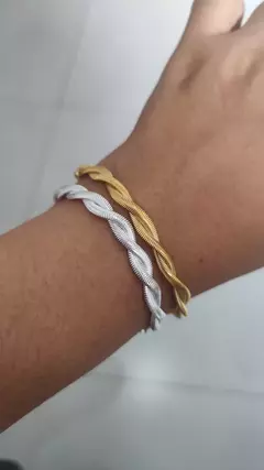 PD003 - Pulseira Trançada Dourada