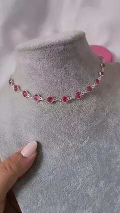 CKP007 - Choker cristal rosa - comprar online